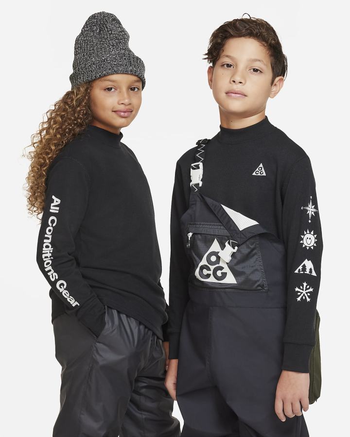 Nike ACG Dri-FIT Kids Long-Sleeve Top Za Dječake Košulje Crne | HR-27401XNOE