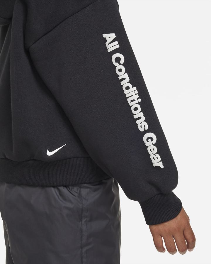 Nike ACG Icon Fleece Kids Za Djevojčice Majica S Kapuljačom Crne | HR-74319ETAJ