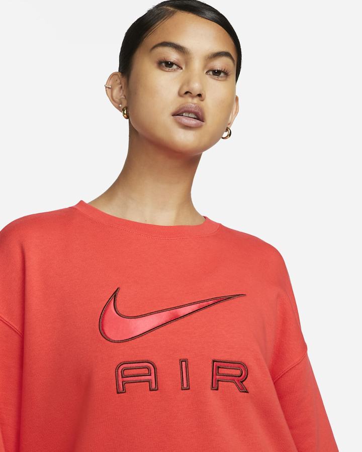 Nike Air Fleece Crew Ženske Dukserice Svijetlo Crvene Smeđe | HR-13529KPJN