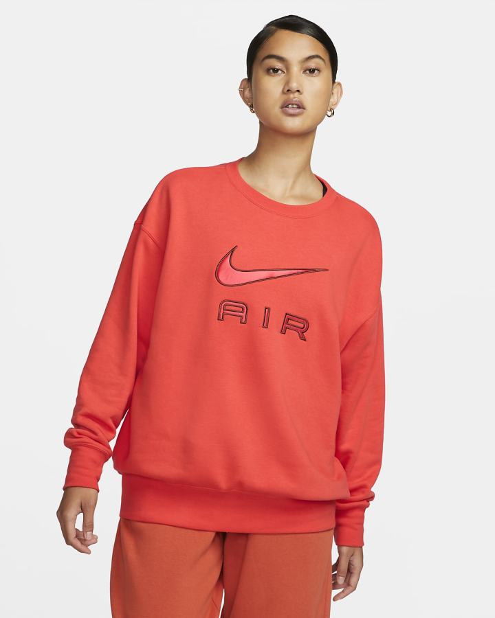 Nike Air Fleece Crew Ženske Dukserice Svijetlo Crvene Smeđe | HR-13529KPJN