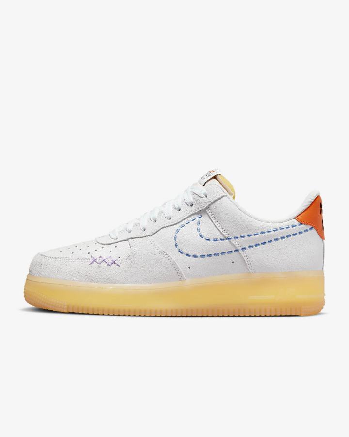 Nike Air Force 1 \'07 LV8 Muške Tenisiće Bijele Narančaste Ljubičaste Plave | HR-29508EUAM