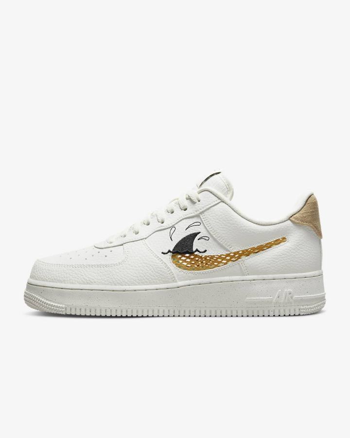 Nike Air Force 1 \'07 LV8 Next Nature Muške Tenisiće Crne Smeđe Zlatne | HR-42803EGSM