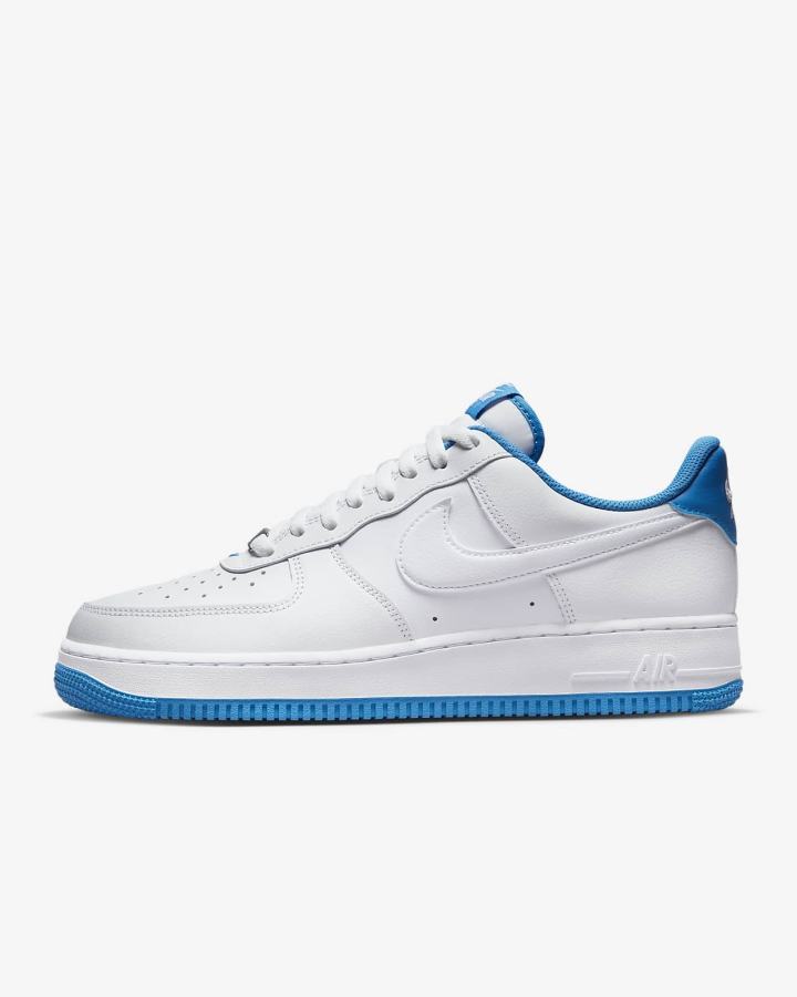 Nike Air Force 1 \'07 Muške Tenisiće Bijele Svijetlo Plave Bijele | HR-29760YHLM