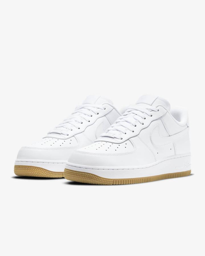 Nike Air Force 1 '07 Muške Tenisiće Bijele Svijetlo Smeđe Bijele | HR-74532EVNU