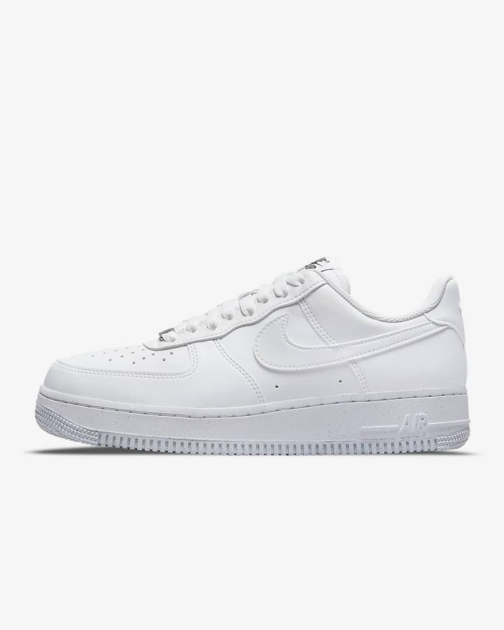 Nike Air Force 1 \'07 Next Nature Ženske Tenisiće Bijele Crne Metalne Srebrne | HR-04873NHIW