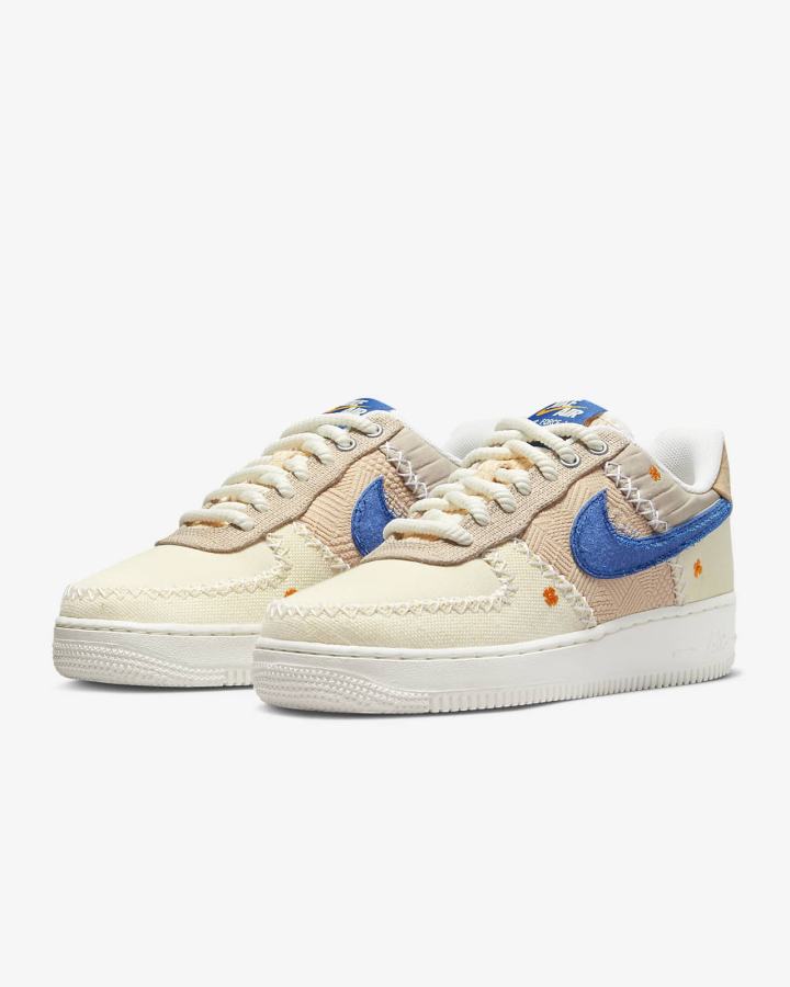 Nike Air Force 1 '07 Premium Ženske Tenisiće Bijele Crne Tamno Plave | HR-59162GXCS