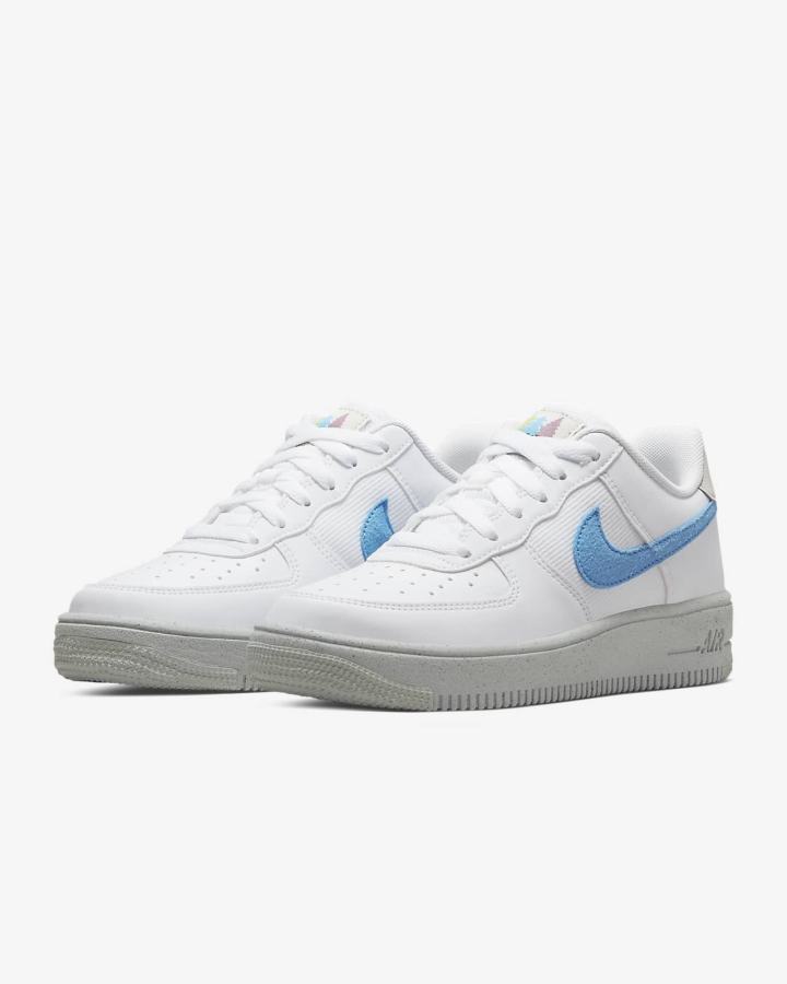 Nike Air Force 1 Crater Kids Za Djevojčice Tenisiće Bijele Svijetlo Bež Plave | HR-61243YMUX