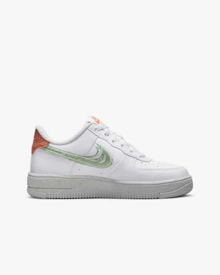 Nike Air Force 1 Crater Kids Za Djevojčice Tenisiće Bijele Narančaste Zelene | HR-75186ZBRD