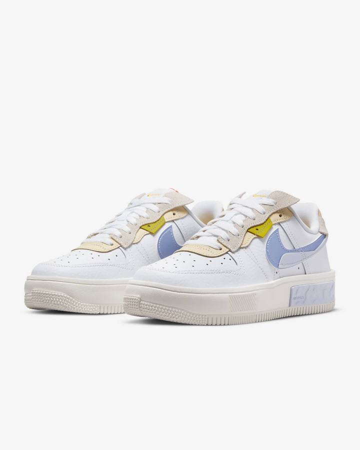 Nike Air Force 1 Fontanka Ženske Tenisiće Bijele Limun Svijetlo Plave | HR-21054EIJZ