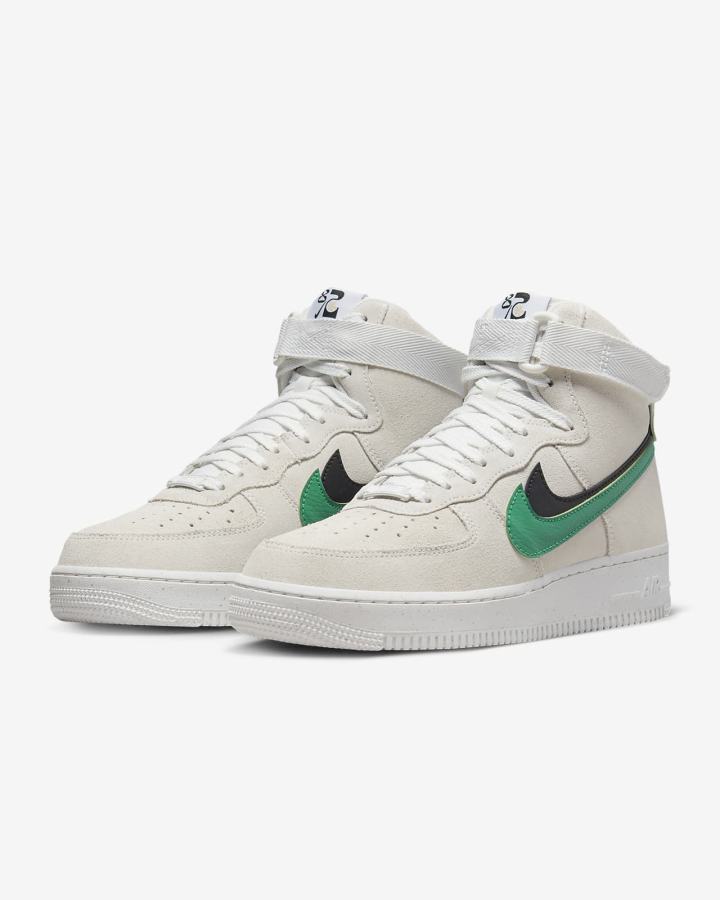 Nike Air Force 1 High SE Ženske Tenisiće Bijele Crne Zelene | HR-83760PVCI