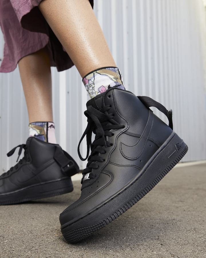 Nike Air Force 1 High Ženske Tenisiće Crne | HR-56904YAFE