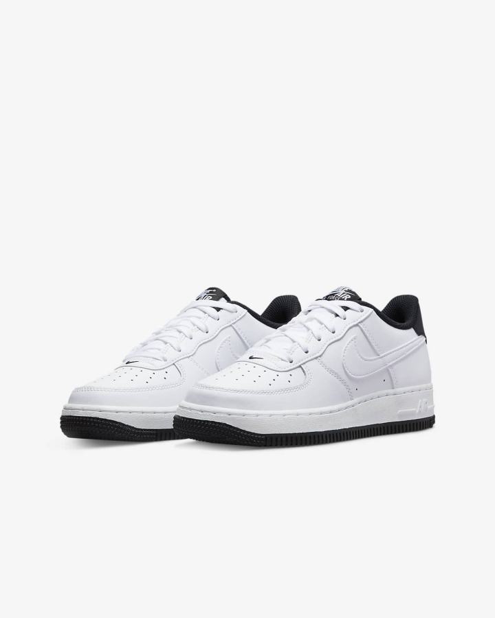 Nike Air Force 1 Kids Za Djevojčice Tenisiće Bijele Crne Bijele | HR-24817KXSF