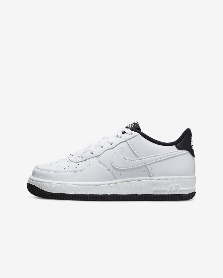 Nike Air Force 1 Kids Za Djevojčice Tenisiće Bijele Crne Bijele | HR-24817KXSF