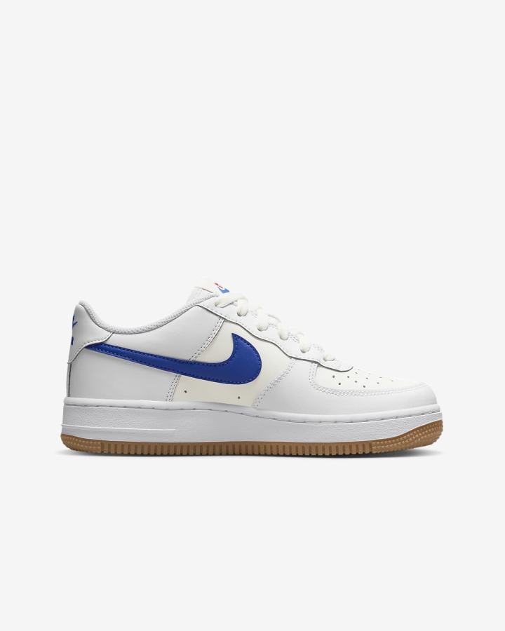 Nike Air Force 1 Kids Za Dječake Tenisiće Bijele Crvene Kraljevska Plava | HR-14067OYBQ