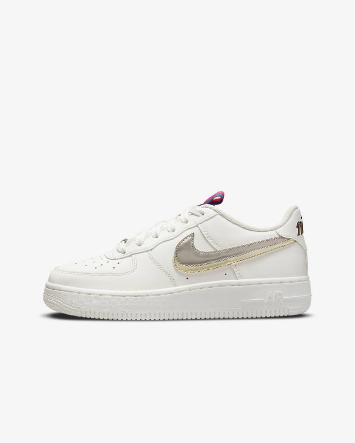 Nike Air Force 1 LV8 Kids Za Djevojčice Tenisiće Bijele Roze Metalne Plave Sive | HR-57382GUBM