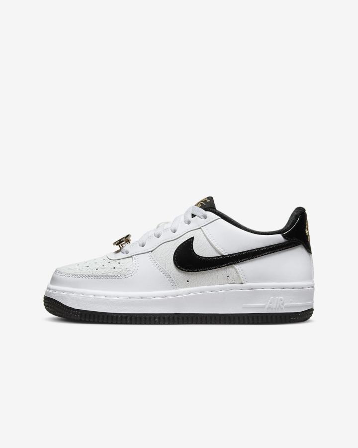 Nike Air Force 1 LV8 Kids Za Djevojčice Tenisiće Bijele Platine Crne | HR-67043RJGQ