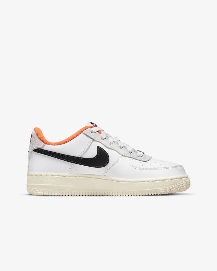 Nike Air Force 1 LV8 Za Dječake Tenisiće Bijele Narančaste Crne | HR-50672BKXO