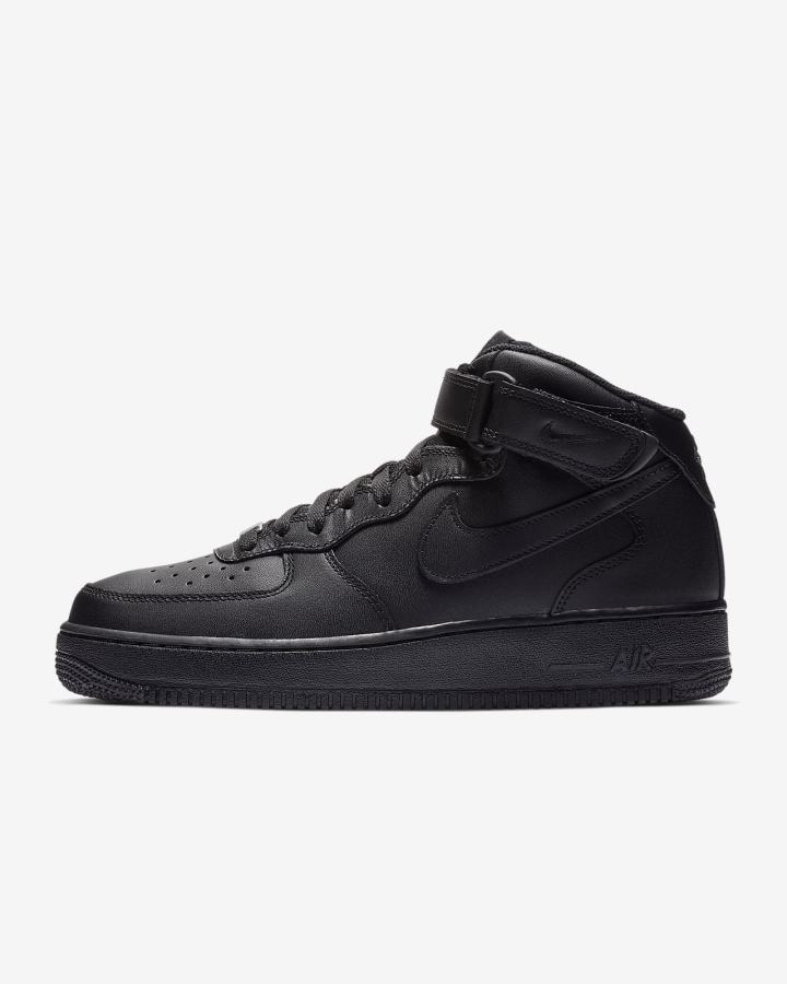 Nike Air Force 1 Mid \'07 Muške Tenisiće Crne | HR-52487DKLV