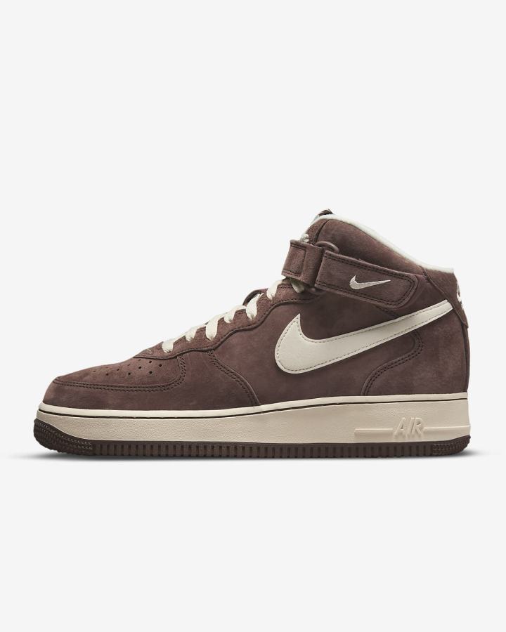 Nike Air Force 1 Mid \'07 QS Muške Tenisiće Čokoladne Krem | HR-42195XWFQ