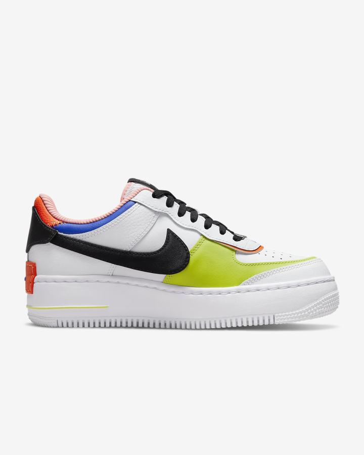 Nike Air Force 1 Shadow Ženske Tenisiće Bijele Plave Zelene Crne | HR-08376XCZV