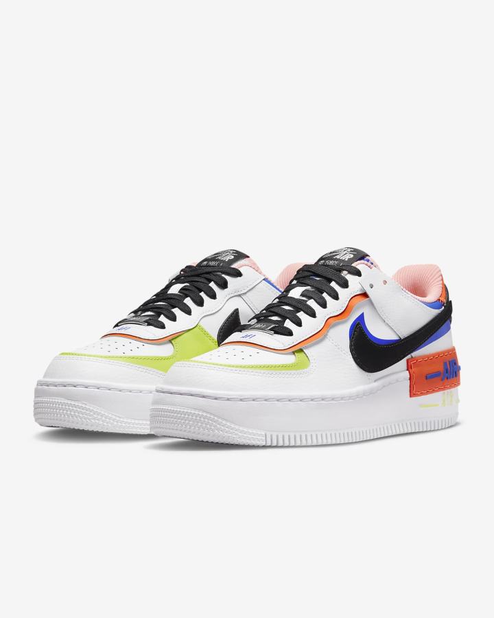 Nike Air Force 1 Shadow Ženske Tenisiće Bijele Plave Zelene Crne | HR-08376XCZV