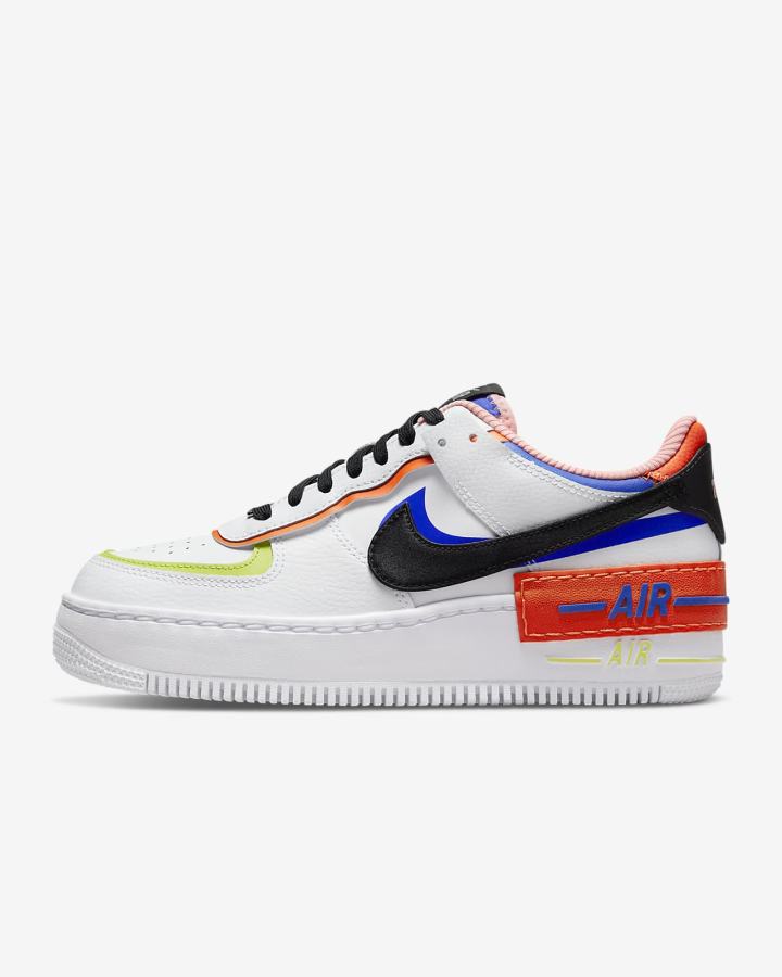 Nike Air Force 1 Shadow Ženske Tenisiće Bijele Plave Zelene Crne | HR-08376XCZV