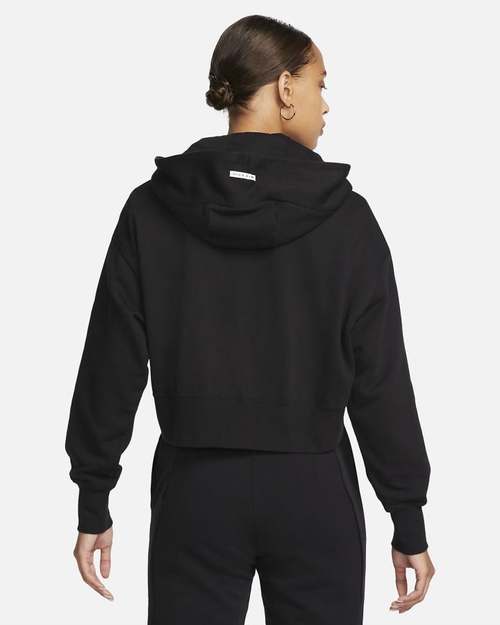 Nike Air Full-Zip Fleece Ženske Majica S Kapuljačom Crne Bijele | HR-27450NHXD