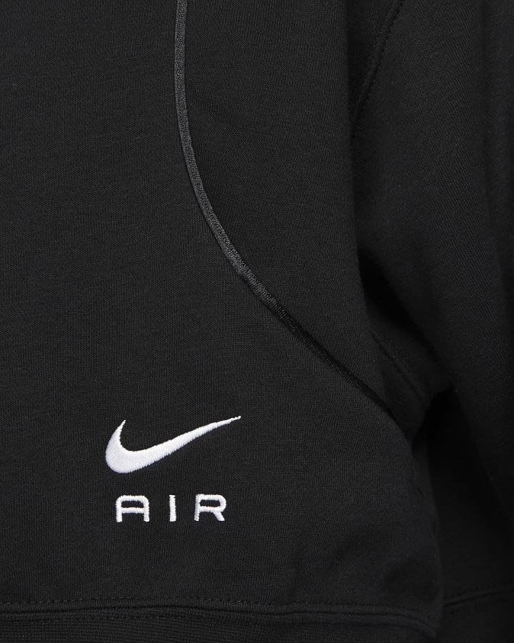 Nike Air Full-Zip Fleece Ženske Majica S Kapuljačom Crne Bijele | HR-27450NHXD