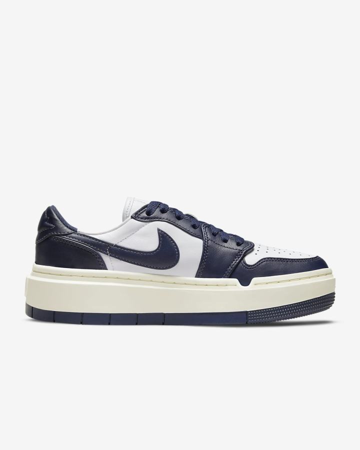 Nike Air Jordan 1 Elevate Low Ženske Tenisiće Bijele Tamnoplave | HR-01786UIZA