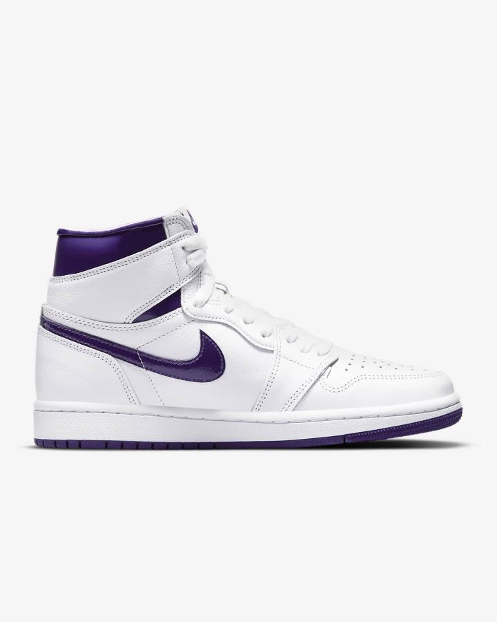 Nike Air Jordan 1 High OG Ženske Tenisiće Bijele Ljubičaste | HR-92734KAXR