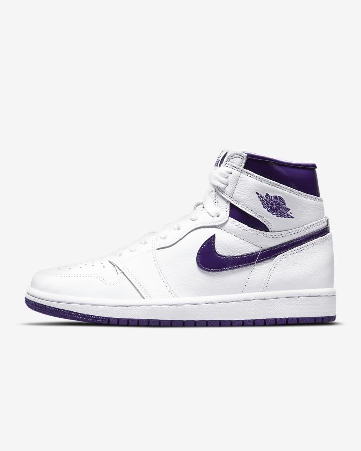 Nike Air Jordan 1 High OG Ženske Tenisiće Bijele Ljubičaste | HR-92734KAXR