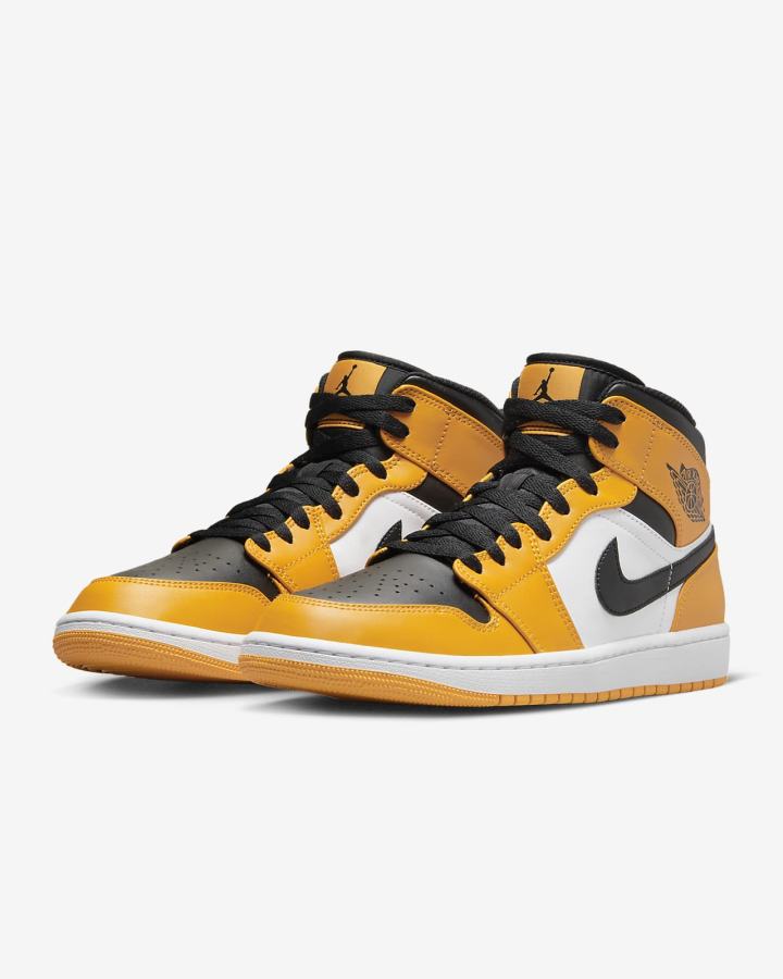 Nike Air Jordan 1 Mid Muške Tenisiće Bijele Crne | HR-60784UCYJ