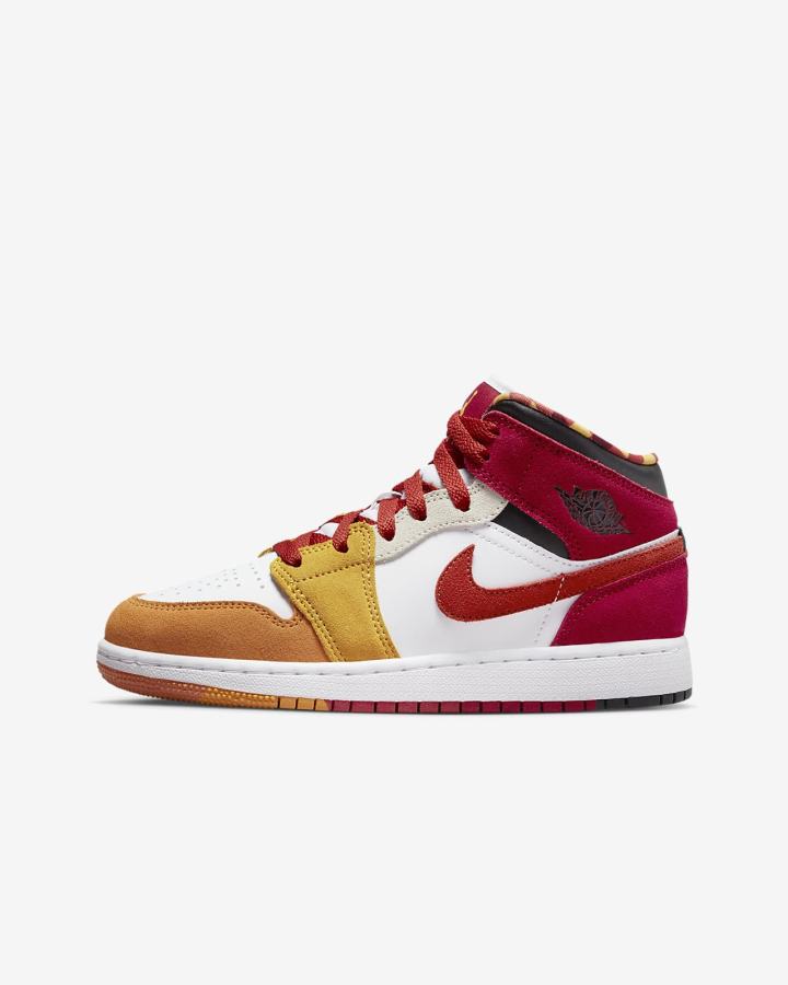 Nike Air Jordan 1 Mid SE Kids Za Djevojčice Tenisiće Crne Zlatne | HR-32798ECZX