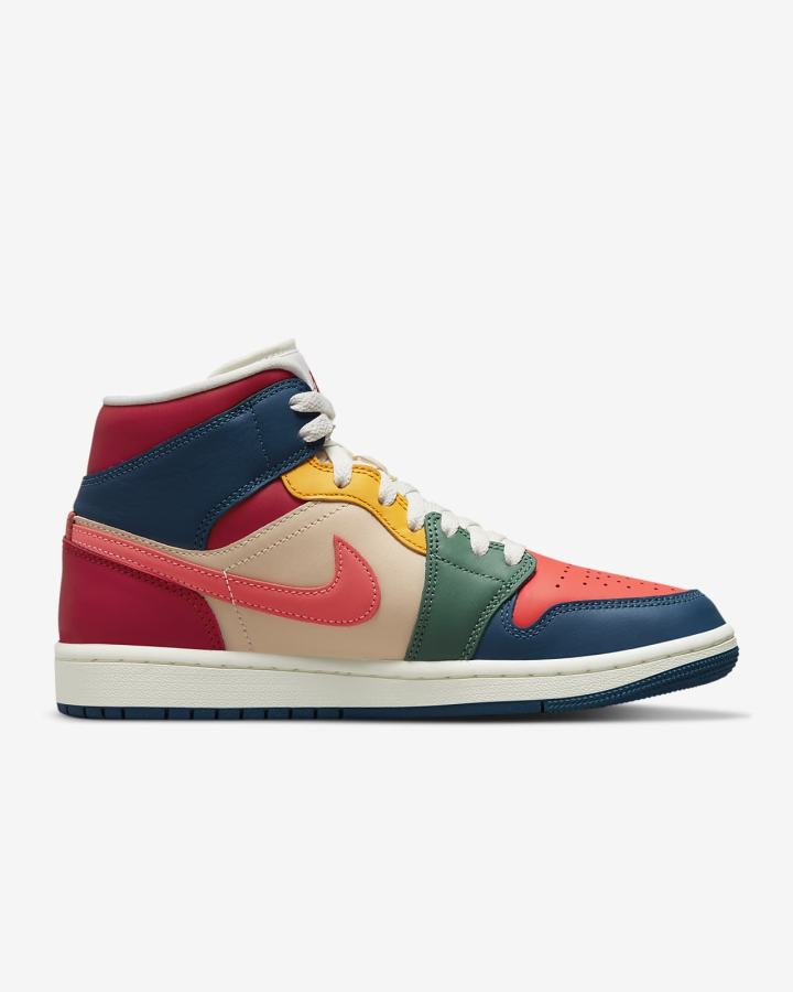 Nike Air Jordan 1 Mid SE Ženske Tenisiće Plave Crvene | HR-13205RSNW