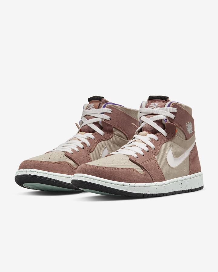 Nike Air Jordan 1 Zoom CMFT Muške Tenisiće Kaki Boja Sive Kaki Boja Roze Ljubičaste Bijele | HR-53147EHVI