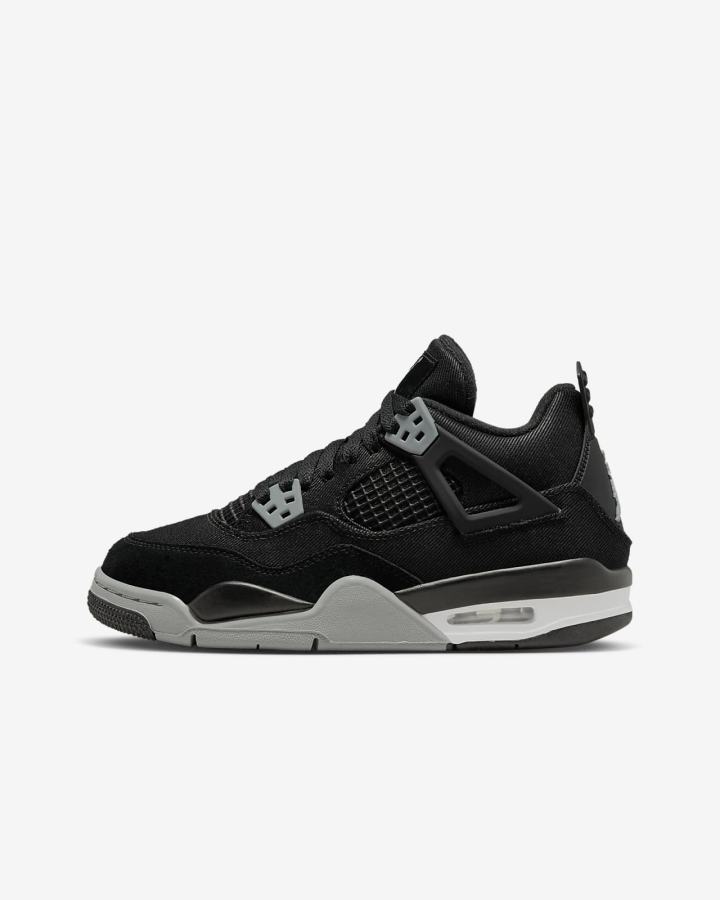 Nike Air Jordan 4 Retro SE Kids Za Djevojčice Tenisiće Crne Bijele Crvene Svijetlo Sive | HR-57941YNCK