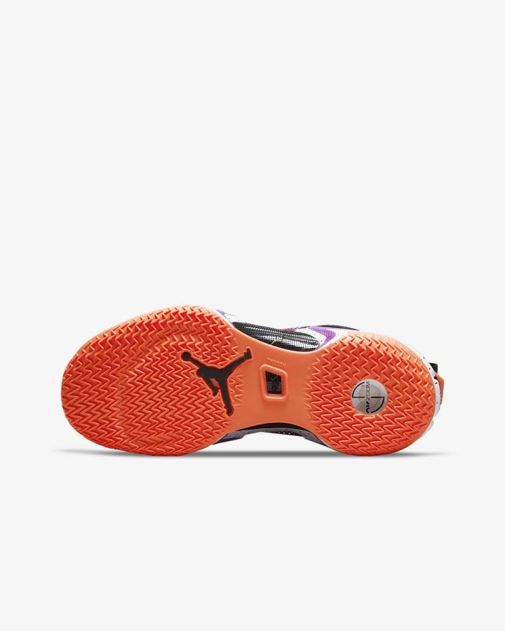 Nike Air Jordan XXXVI Kids Za Dječake Košarkaške Cipele Crne Bijele Svijetlo Mango Ljubičaste | HR-28561YLXI