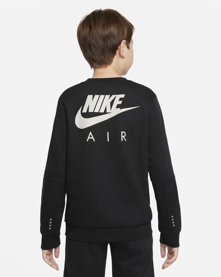 Nike Air Kids Crew Za Dječake Dukserice Crne Svijetlo Bež | HR-62938VEHS