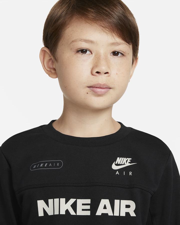 Nike Air Kids Crew Za Dječake Dukserice Crne Svijetlo Bež | HR-62938VEHS