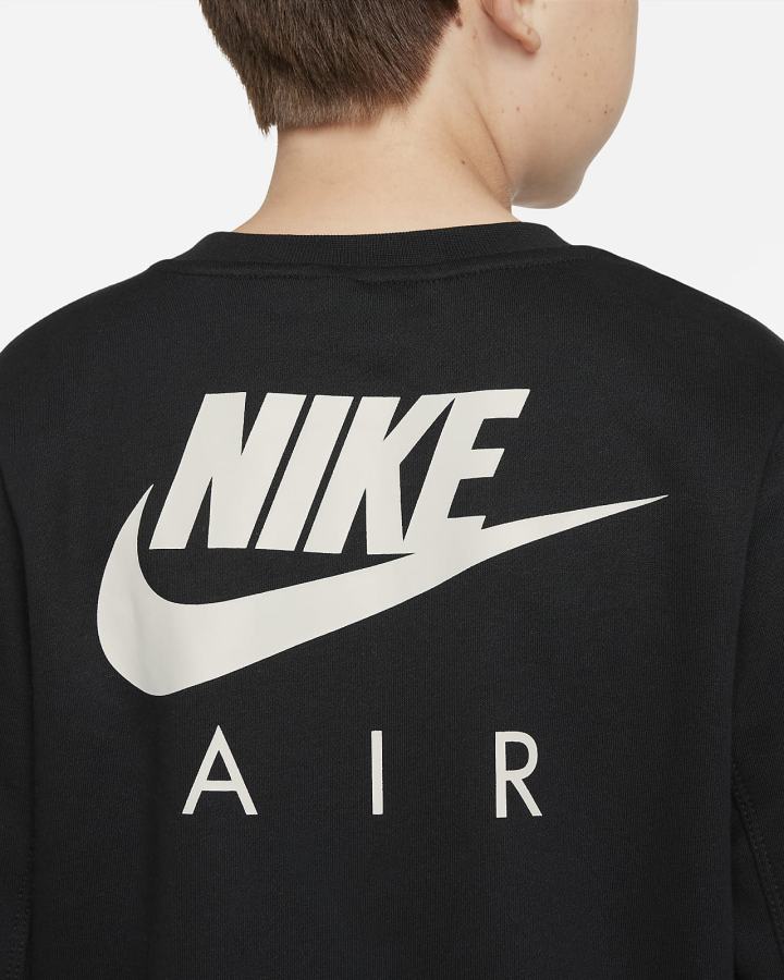 Nike Air Kids Crew Za Dječake Dukserice Crne Svijetlo Bež | HR-62938VEHS