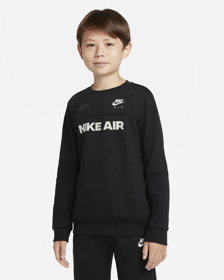 Nike Air Kids Crew Za Dječake Dukserice Crne Svijetlo Bež | HR-62938VEHS