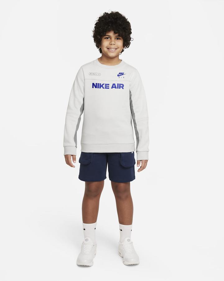 Nike Air Kids Crew Za Dječake Dukserice Sive Kraljevska Plava | HR-80196TJLV