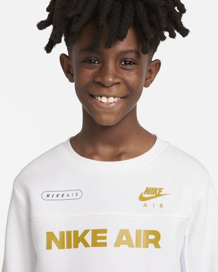 Nike Air Kids Crew Za Dječake Dukserice Bijele Sive | HR-92634YKFU