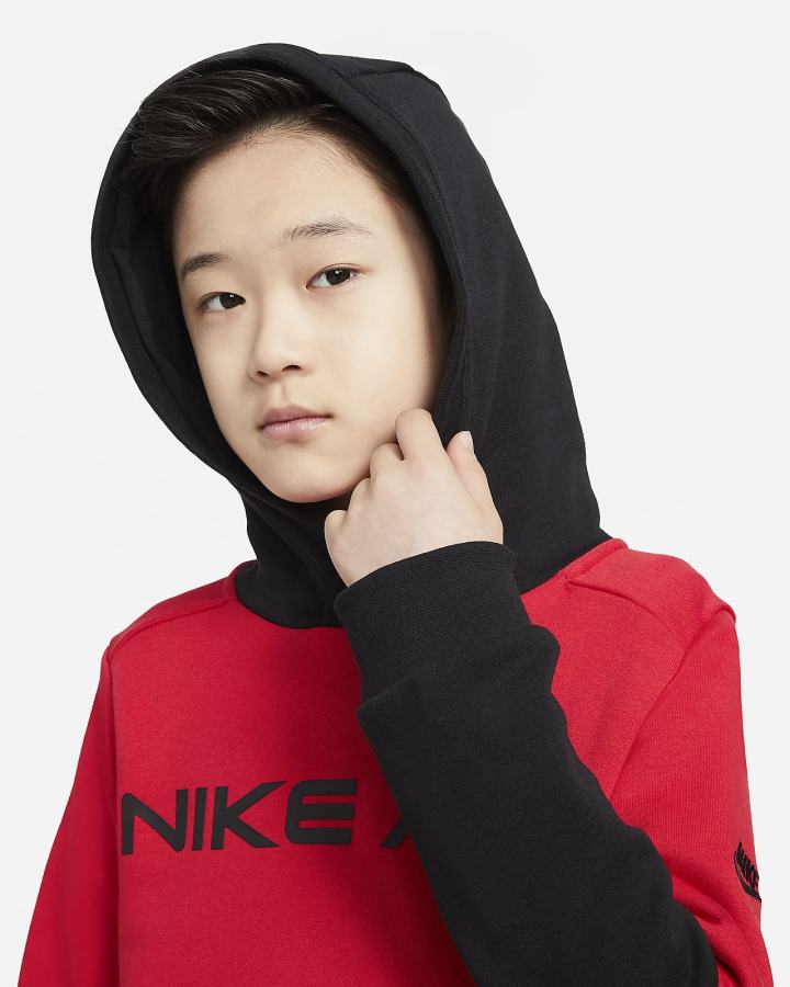 Nike Air Kids Fleece Za Dječake Majica S Kapuljačom Crvene Crne | HR-15069XZRO