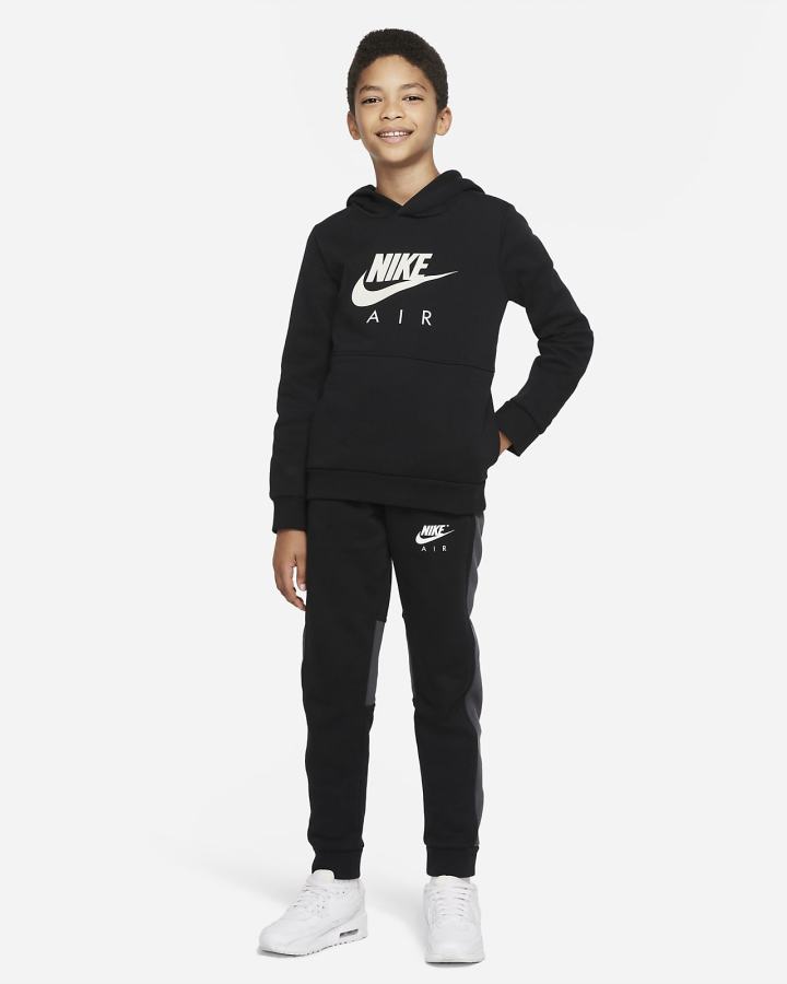 Nike Air Kids Za Dječake Majica S Kapuljačom Crne Svijetlo Bež | HR-39104WUYA