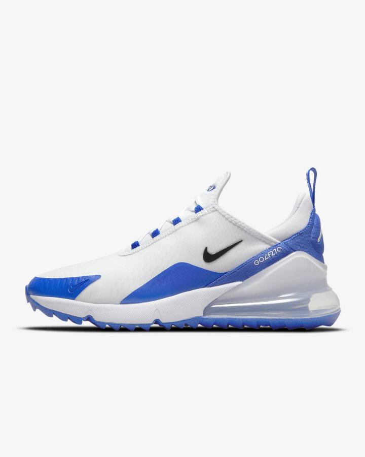 Nike Air Max 270 G Muške Cipele Za Golf Bijele Plave Platine Crne | HR-67421GFJH