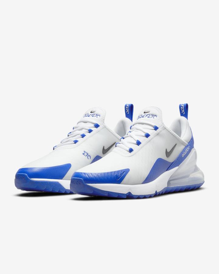 Nike Air Max 270 G Ženske Cipele Za Golf Bijele Plave Platine Crne | HR-17268STIU