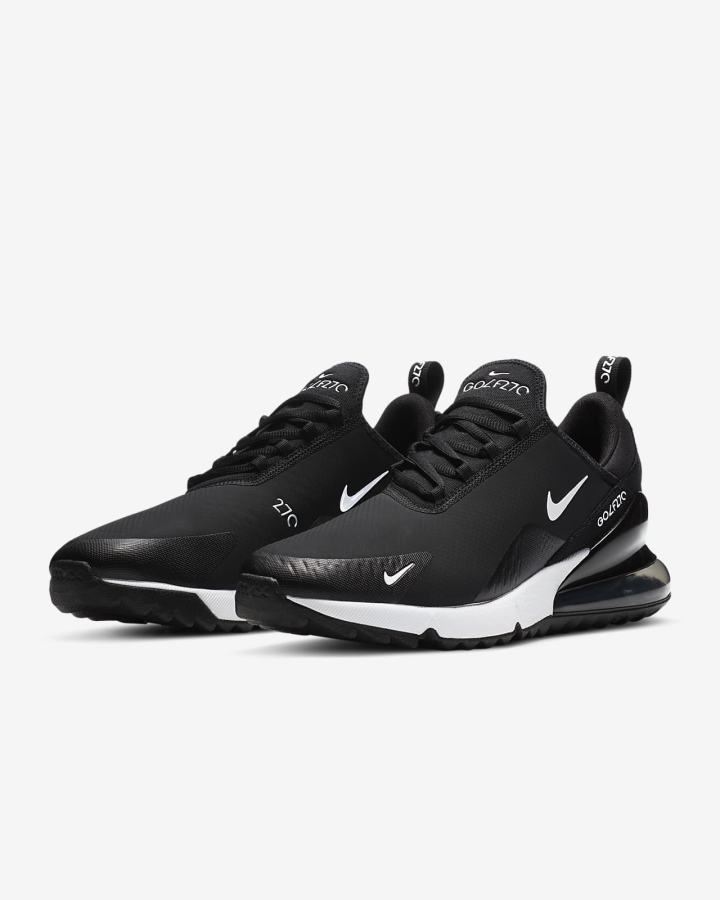 Nike Air Max 270 G Ženske Cipele Za Golf Crne Bijele | HR-72804SXEQ