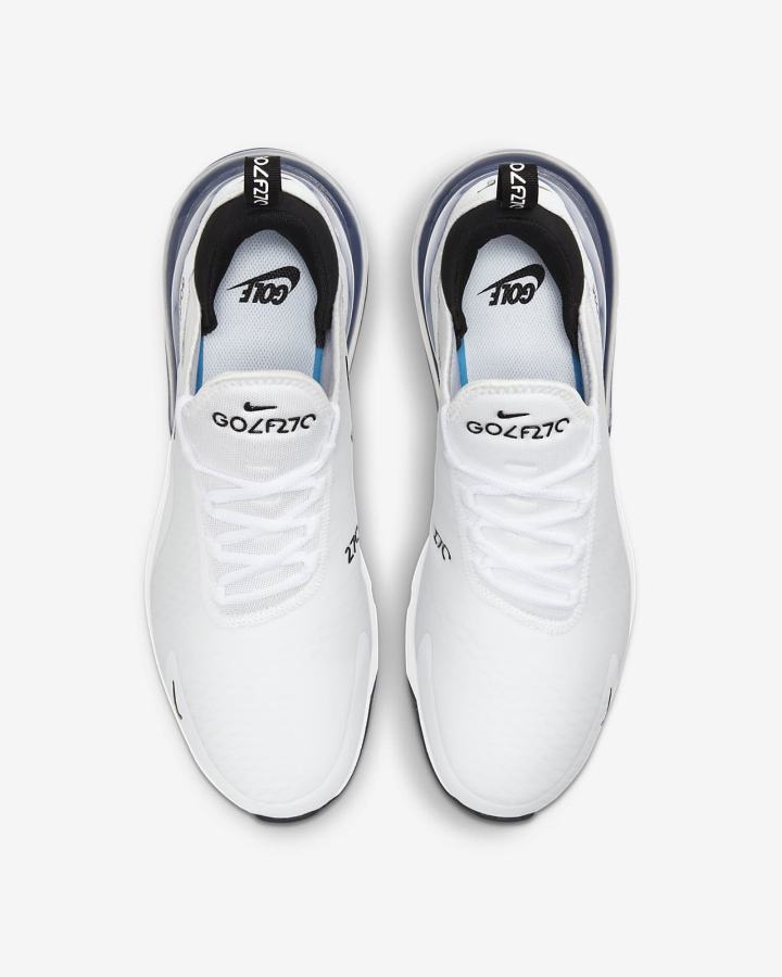 Nike Air Max 270 G Ženske Cipele Za Golf Bijele Platine Crne | HR-74163CPDB