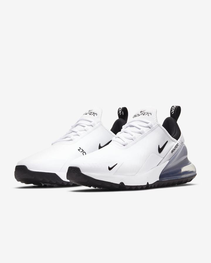 Nike Air Max 270 G Ženske Cipele Za Golf Bijele Platine Crne | HR-74163CPDB